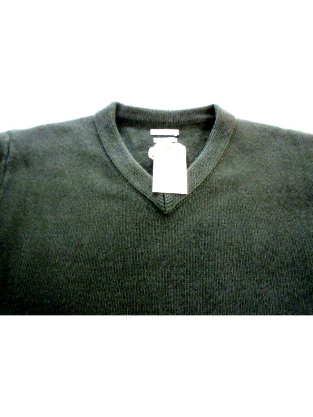 OOBE Brand Men's Heron V Neck Virgin Wool Sweater Fern Green Cozy Ships Free - Picture 6 of 10